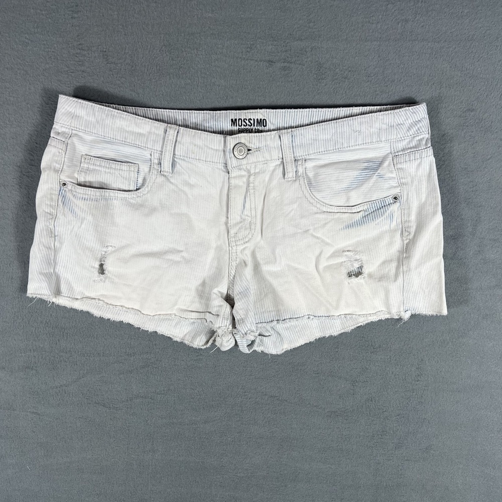 Mossimo‎ Supply Co. Women's Size 13 Light Wash Distressed Denim Cut Off Shorts